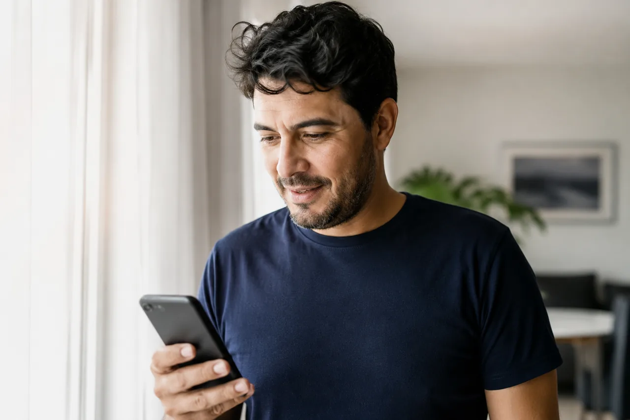 Job seeker browsing verified sponsorship jobs on a phone